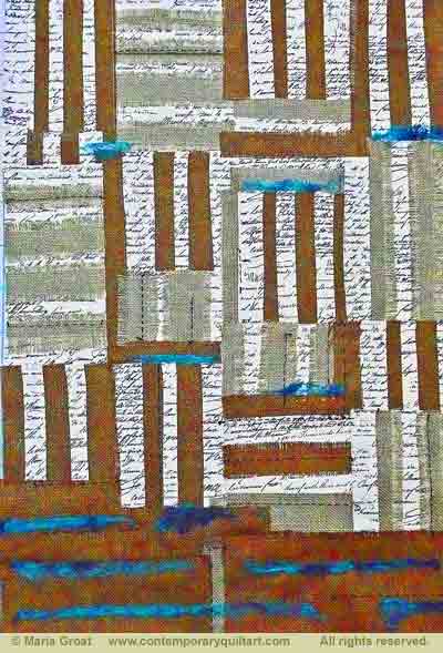 Image of "Mending Fences" quilt by Maria Groat