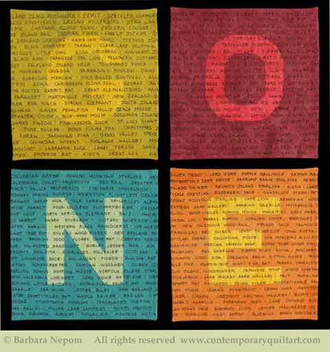 Image of "GONE" quilt by Barbara Nepom 