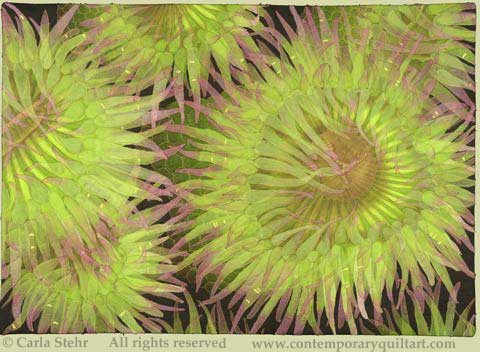 Image of "Aggregating Anemones" quilt by Carla Stehr