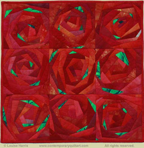 Image of “Red Hot Salsa” quilt by Louise Harris