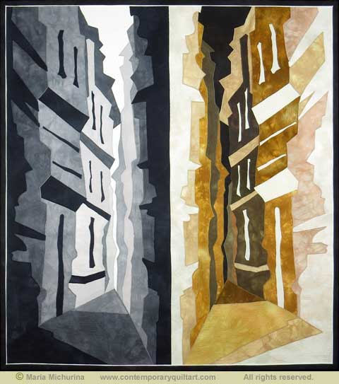 Image of “Old Town” quilt by Maria Michurina