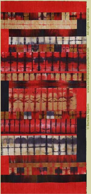 Image of “Urban Red” quilt by Barbara Nepom
