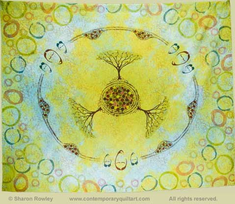 Image of “Harvest II” art cloth by Sharon Rowley