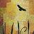 Thumbnail image of “Birdsong VI: Joy Cometh” quilt by Sonia Grasvik