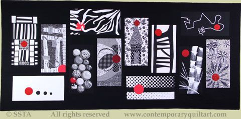 South South Textile Artists - Red Dot (black one)