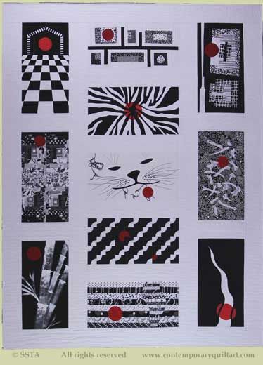 South South Textile Artists - Red Dot (white one)